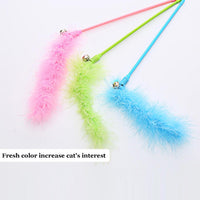 Cat Wand Toys, 3 PCS Interactive Feather Wands Colorful Cat Teaser Wand – Essentials for Cats - A - image 3