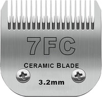 Detachable Pet Dog Clipper Blades, Compatible with Size-7FC Cut Length 1/8"(3.2mm), Most Oster A5, KM Series Clippers,Made of Stainless Steel Blade 1Pack