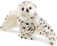 Folkmanis Snowy Owl Hand Puppet, Standard Packaging, White