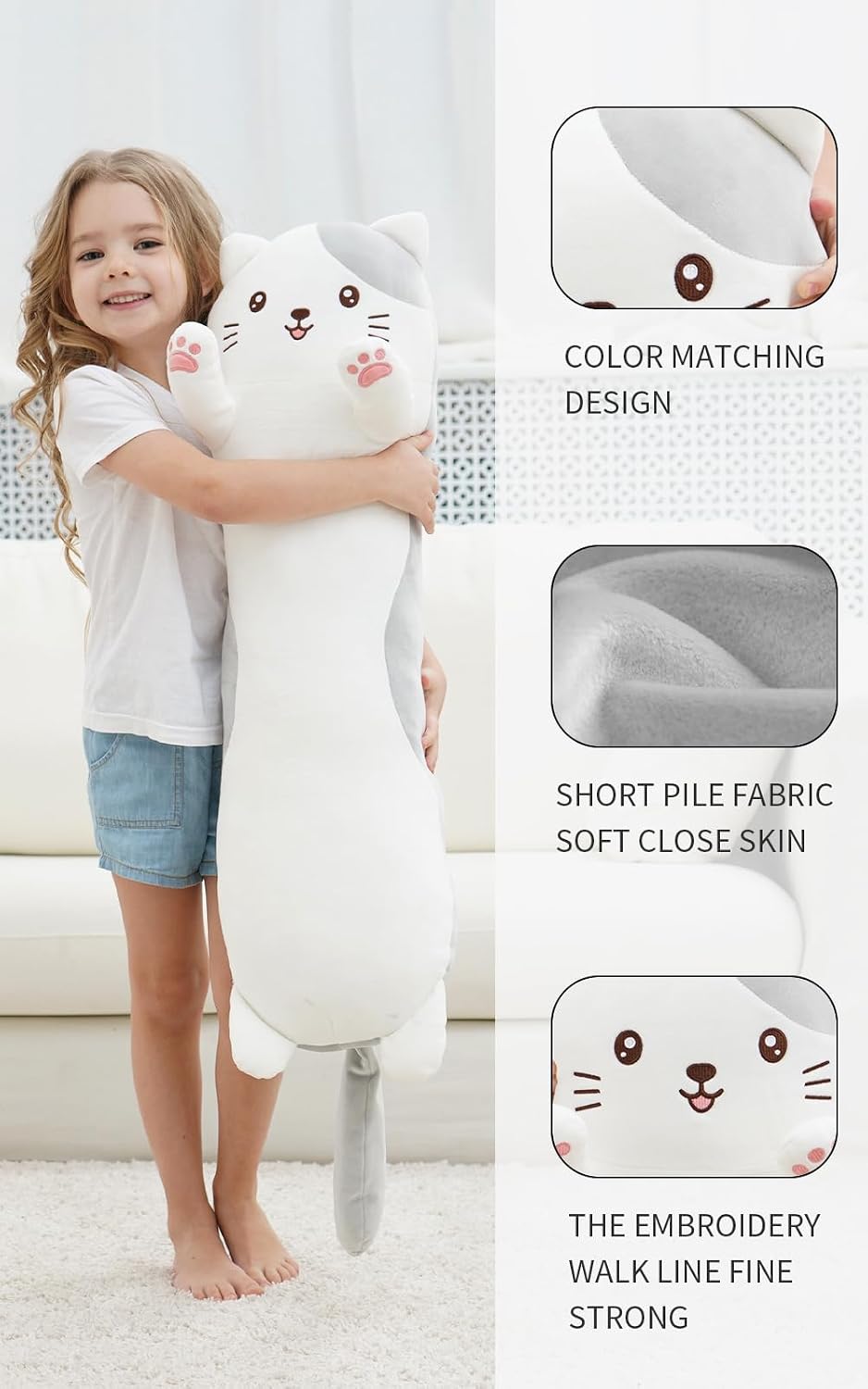 Dalmao 36" Cat Stuffed Animal - Cat / 36 inch - image 2