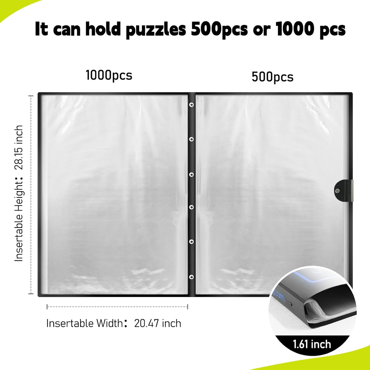 ALL4JIG 25.98"×30.31" Puzzle Binder - Black-blue / Extra Small - image 2