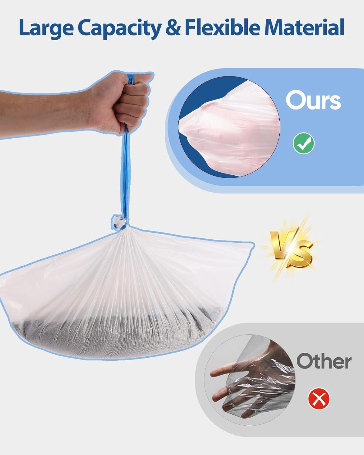 150 Count Drawstring Cat Litter Bags for Automatic Litter Boxes – Daily Care for Cats - 1 Count (Pack of 200) - image 3