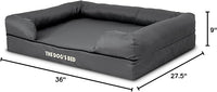 The Dog’s Bed Large Grey with Black Trim 36x27, Waterproof, Veterinary Grade Memory Foam, Pain Relief: Arthritis, Hip & Elbow Dysplasia, Post Surgery, Supportive, Washable Cover, Veterinary-Approved