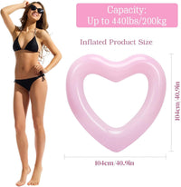 HeySplash Pool Floats, Inflatable Pool Floaties for Adults – Fun for Kids & Family - A-Pink - image 2