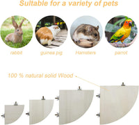 Litewoo Bird Parrot Corner Perch Flat Platform Stand for Cage - L: 6.69*6.69inch - image 2