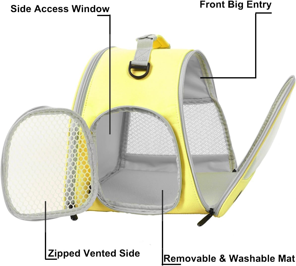 Bearded Dragon Travel Carrier, Lizards Carrier - Yellow / Carrier - image 4