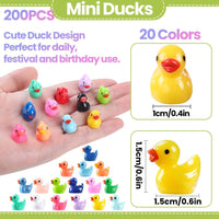DULEFUN 150 mini resin animal and duck figurines in bright colors - view 17