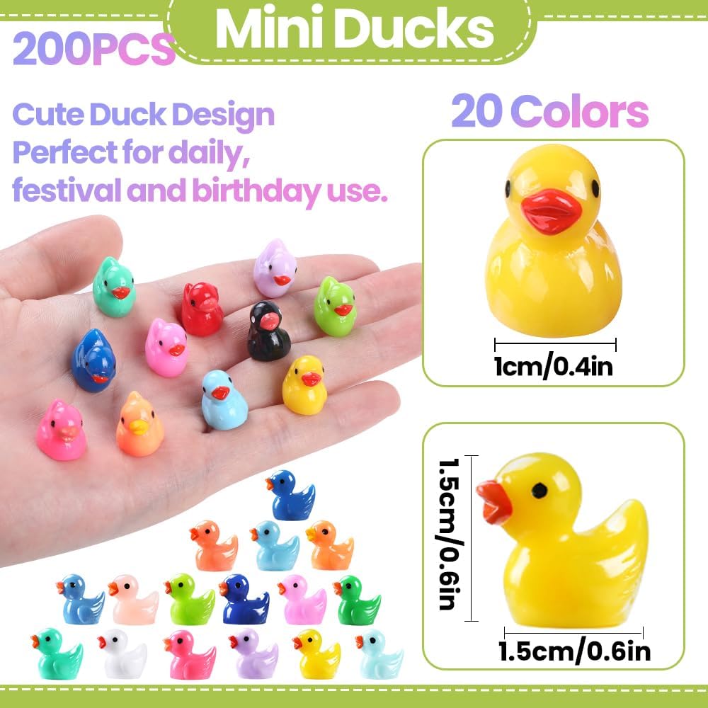 DULEFUN 150 mini resin animal and duck figurines in bright colors - view 17