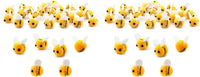 SaktopDeco mini wool felt bees for crafts, 28 pieces about 1 inch each