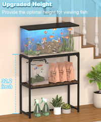 Mondazie 20-30 Gallon Fish Tank Stand, 30" L x 12" W x 32.2" H - 30 Gal Black - image 3