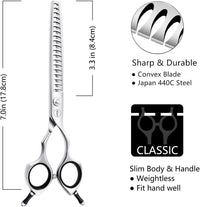 Curved Dog Grooming Scissors, Trimming Face and Paws. - Chunker / 7.0" - image 2