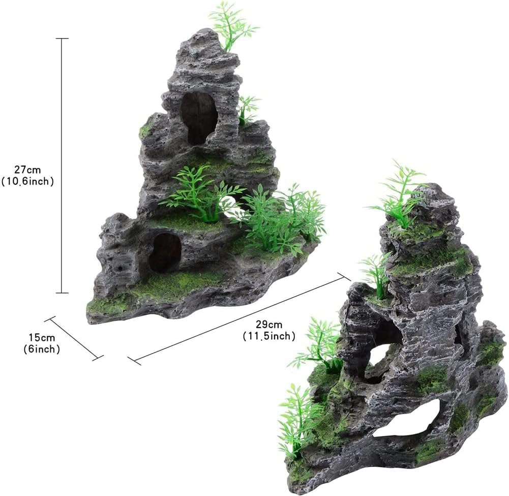 Saim Aquarium Mountain View Stone Ornament - 11.5x6x10.6inch-L - image 3