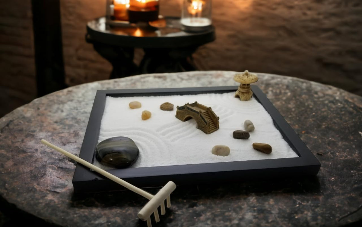 Zen Sand Garden for Desk with Rake, Rocks and Figures – Fun for Kids & Family - image 4