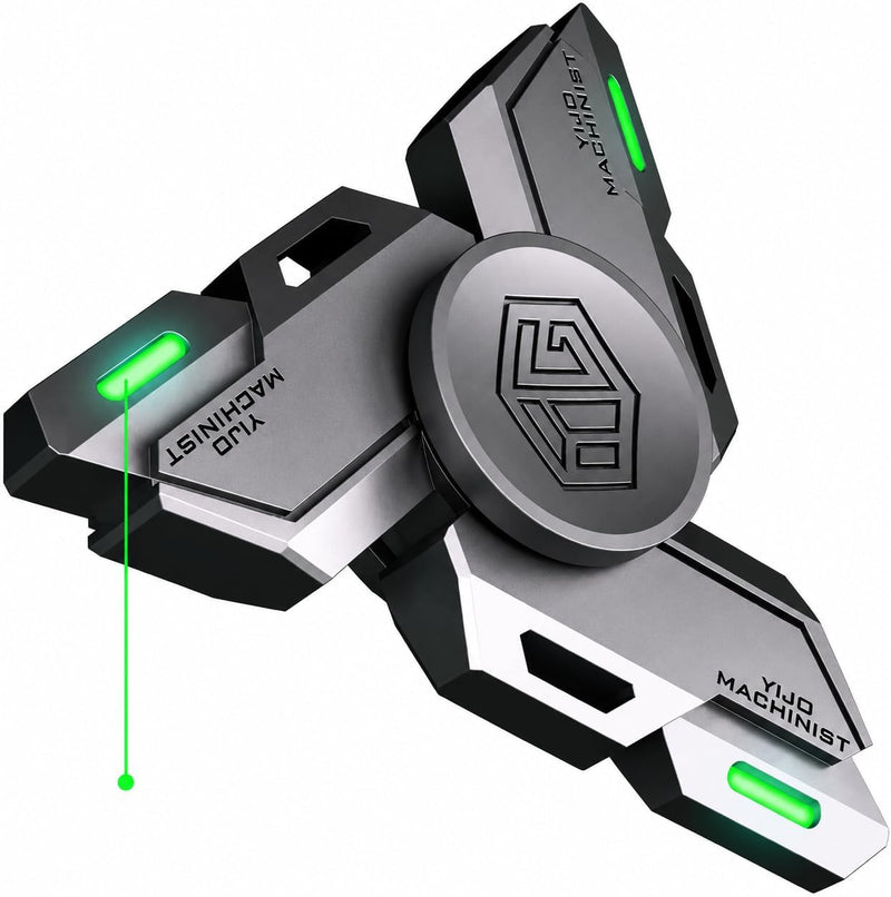 Premium Metal Fidget Spinner for Adults, Fidget Toys - Grey / Pioneer Wave