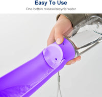 WePet Foldable Portable Dog Water Bottle Puppy Water Dispenser - #7 Light Purple / 12 oz - image 2