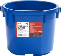 API Heated Flat Back Bucket 20QT No-Freeze Water Pail Horses Livestock Blue