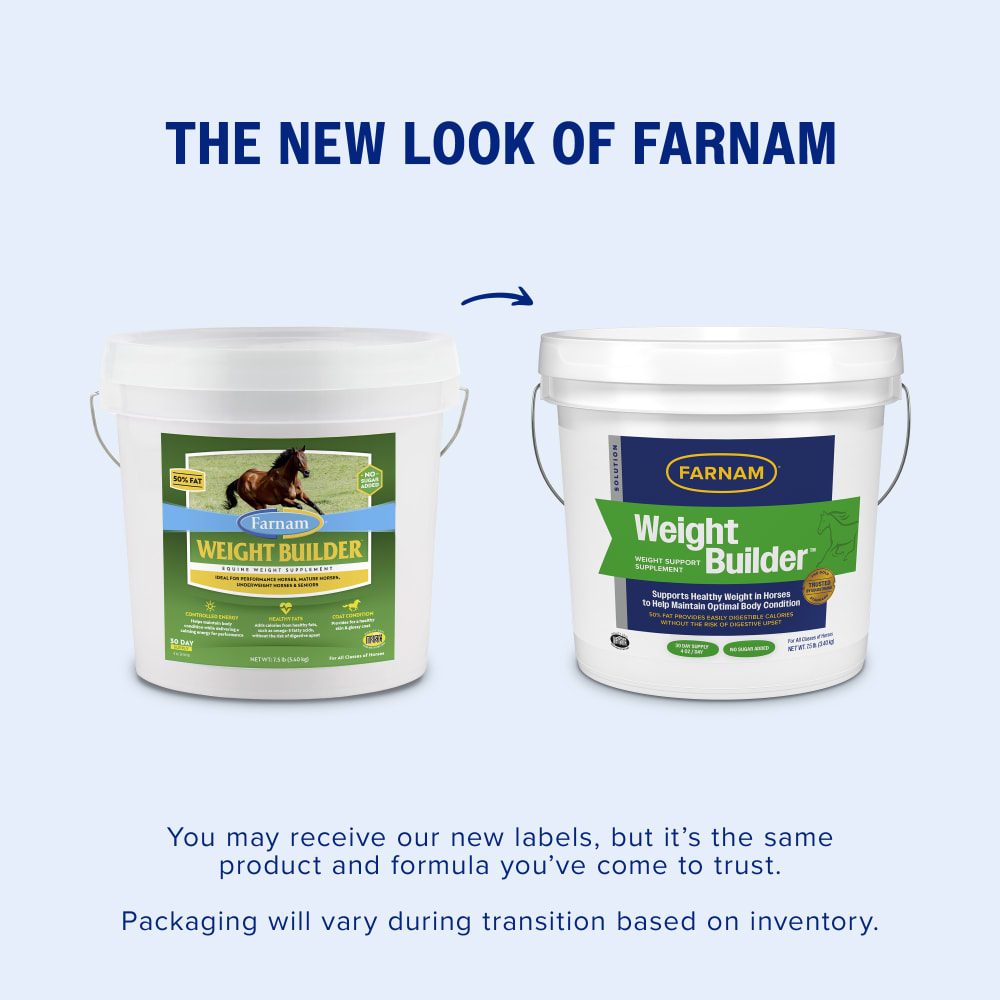Farnam Equine Weight Builder 7.5 lbs Weight Support Supplement for Horses