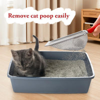 Cat Litter Scoop, Long Handle Scooper - red - image 4
