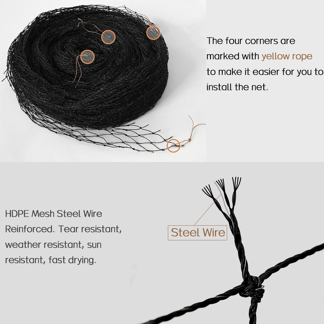 Cat Balcony Net, Steel Wire Reinforced, Anti-Fall Fence - 10 X 26 Ft - image 2