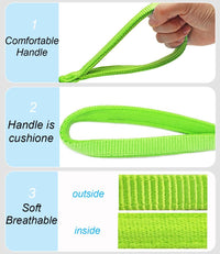 Reflective Dog Leash 2/3/4/6/10ft Braided 1/2" Strong Nylon Rope – Essentials for Dogs - 3ft * 1/2" / Green - image 4