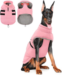 Dog Winter Jacket, Dog Windproof Reflective Jacket for Golden Retriever – Essentials for Dogs - Pink / XXXX-Large