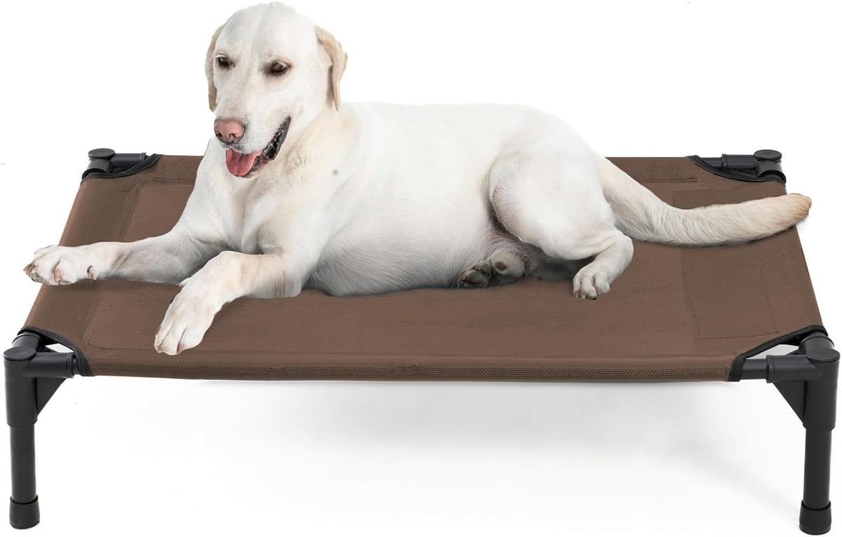 Garnpet Elevated Dog Bed for Large Dogs - Brown / Large
