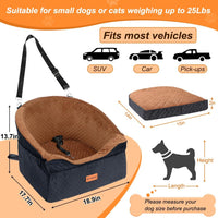 Vivifying Dog Car Seat for Small Dogs - Brown&Black - image 2