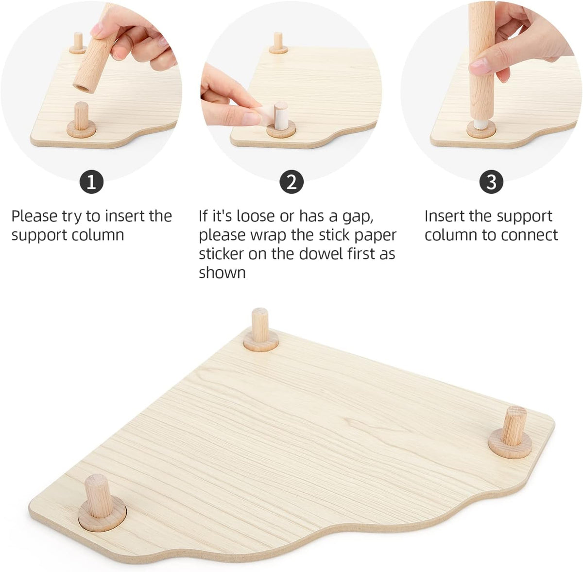Niteangel triangle wooden hamster play platform, 9 by 9 inches - view 3