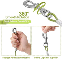 10/15/20/25FT Dog Tie Out Cable - Green / 125Ibs 10ft - image 2