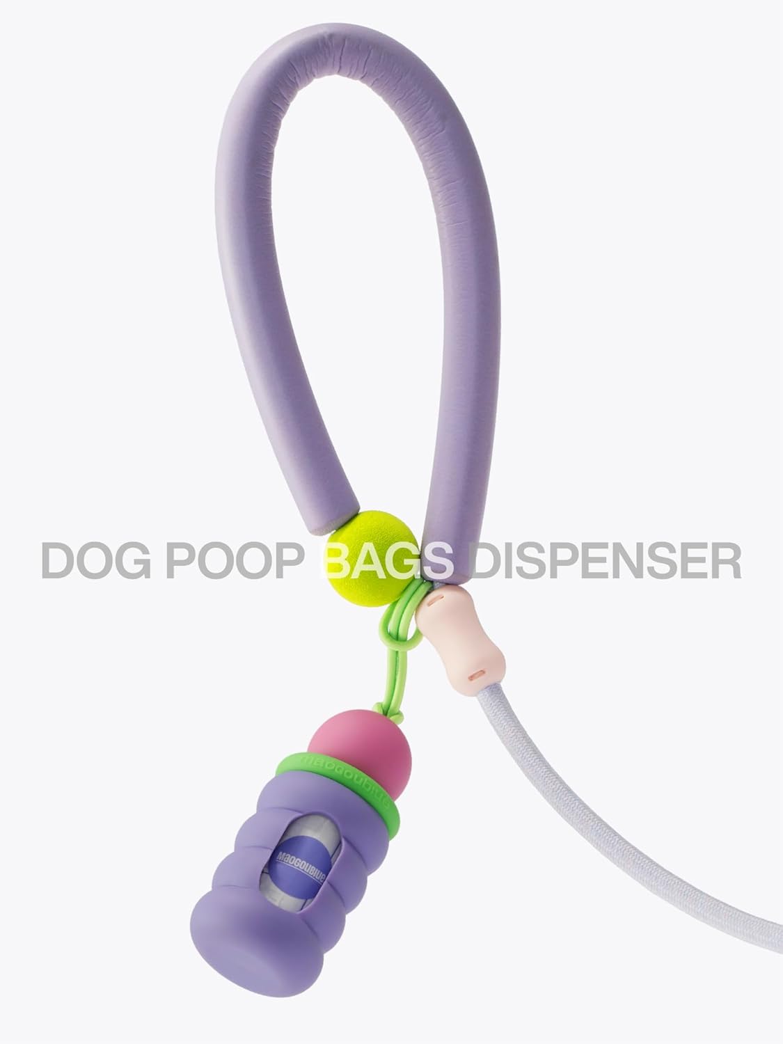 Dog Poop Bags with Dispenser - Purple-7 Rolls(105 Bags) - image 4