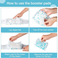 Disposable Dog Diaper Booster Pads XS - Bones / S - (100 Count) - image 4