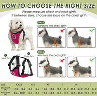 SlowTon Dog Seat Belt and Harness for Car, B M - Fuchsia / Large - image 3