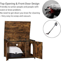 unipaws Top Opening Cat Litter Box Enclosure, Friendly to Elderly People, Waist or Keen Problem People, XL Extra Large Cat Box Furniture, High Jumbo Automatic Litter Box Cover Hidden for Large Cat