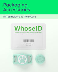 IP68 Waterpoof Dog Airtag Holder, Stretchy Silicone Full Body Covered Apple Air Tag Holder for Dog Cat Collar Fit All Width Collar (Green/Pink, 2 Pack)