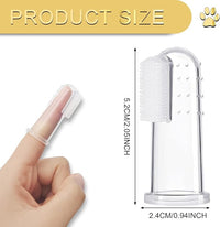 BLMHTWO 5 Pieces Dog Tooth Brushing Kit Finger Toothbrush for Dogs Cat Puppy Toothbrushs with Silicone Bristles and 16 Round Particles Thickened Silicone-Layer Transparent Dog Toothbrushs for All Pets