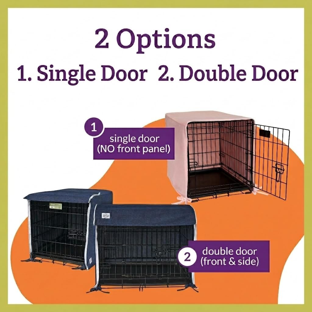 Pet Dreams Dog Crate Cover, 30" - Denim Blue / 24.0"L x 18.0"W x 19.0"H - image 2