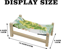Bearded Dragon Bed, Wooden Reptile Sleeping Hammock - Small / Green 2 - image 2