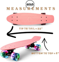 SKITCH Skateboards for Kids, Teens and Adults - [Bubblegum Pink] LED+ - image 4