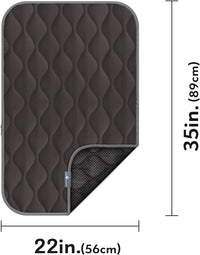 Paw Inspired Washable Padded Crate Mats for Dogs - 36 Inch / Gray - image 2
