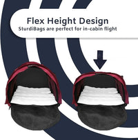 SturdiBag Large Pet Travel Carrier: Flexible Height for Cat and Dog Soft Sided with Safety Clips and Seatbelt Straps | Evergreen, 18" x 12" x 12" (PN: SB2-PRO-EG)