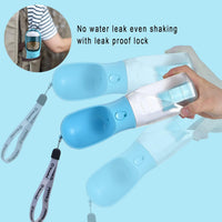 Dog Water Bottle with Food Container & Poop Bag Holder & Filter – Essentials for Dogs - #01 Blue / 20oz - image 4