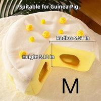 Cozy Cake Hamster House - Soft Plush Hideout & Tunnel Bed for Guinea Pigs, Syrian Hamsters, and Small Animals - Adorable, Warm & Washable Hideaway for All Seasons, Perfect Cage Accessory