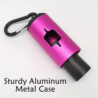 Aluminum Dog Poop Bags Holder with Carabiner Metal Pet Waste Bags - Pink / 1 Count (Pack of 1) - image 3