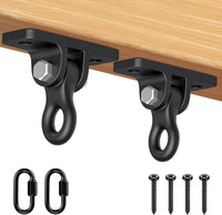 SELEWARE Silent Bearing Swivel Swing Hanger Stainless Steel Swing - A: Black Swing Hangers (2 Pack)