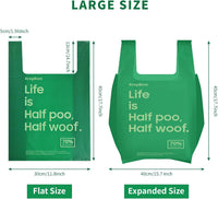 125 Count Cat Poop Bags with Handles - Unscented / 60 Count / Large-17.7"x11.8" - image 2