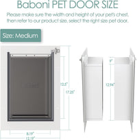 Baboni Pet Door for Wall, 3-Flap - 2-Flap(Metal Frame,Aluminum Lock) / Medium - image 3