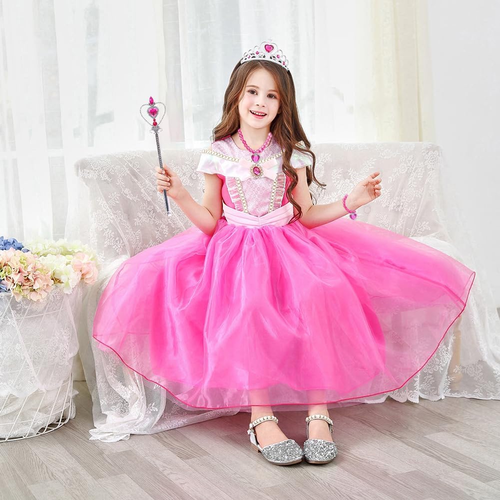 Princess Anna Costume Dress up Accessories for Girls Anna Cosplay - Rose Aurora - image 3