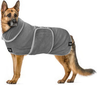 Tuff Pupper Fast Drying Dog Bath Robe - Gray / XXX-Large