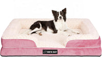 Orthopedic Dog Beds Medium Large Sized Dog, Dog Sofa Bed - Large(36 * 27 * 7.5 In) / Pink