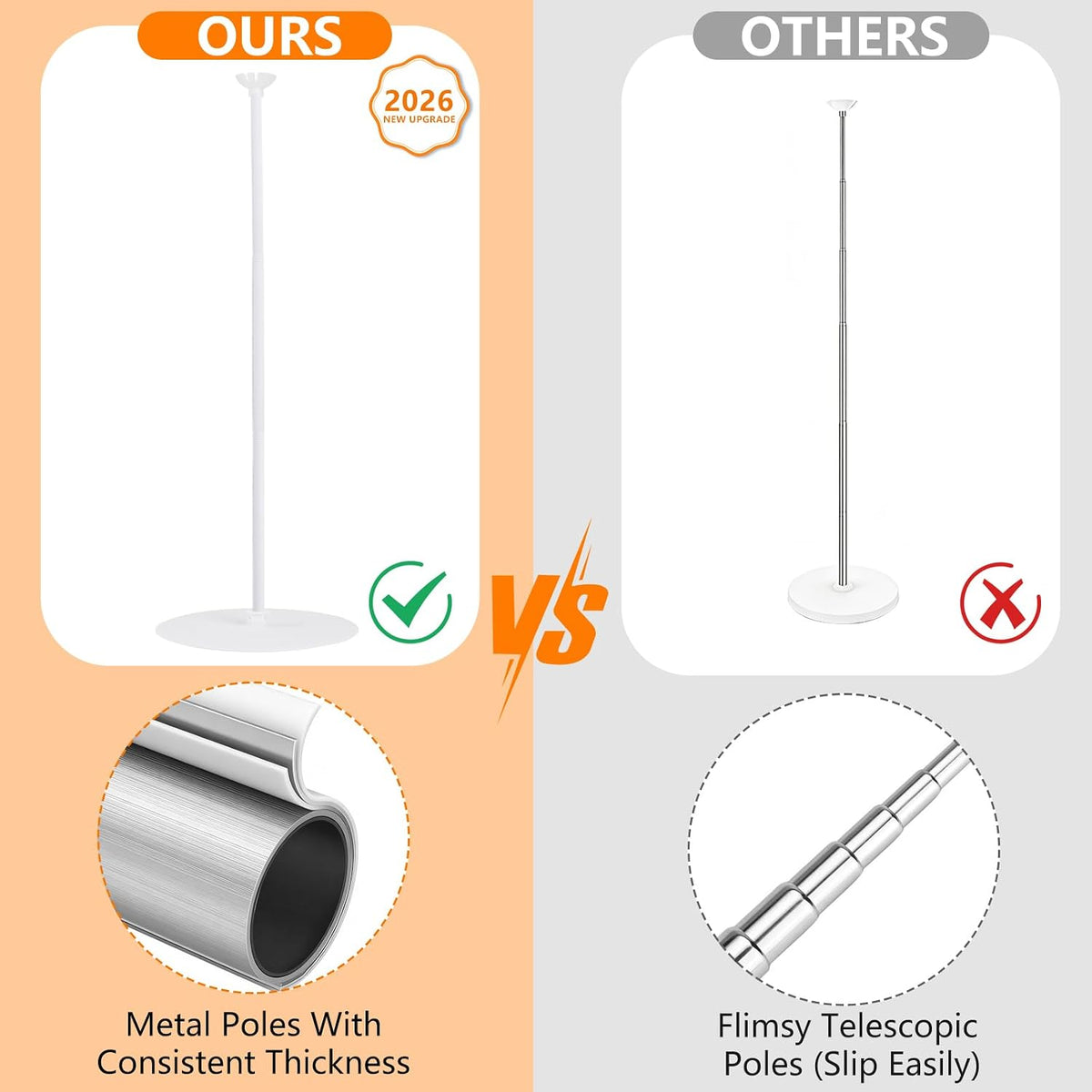 Balloon Stand Kit Set of 2 - White - image 4